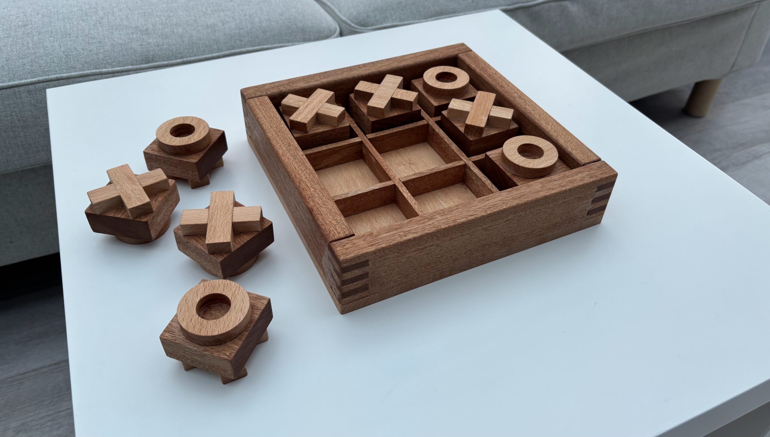 Wooden Noughts and Crosses Set